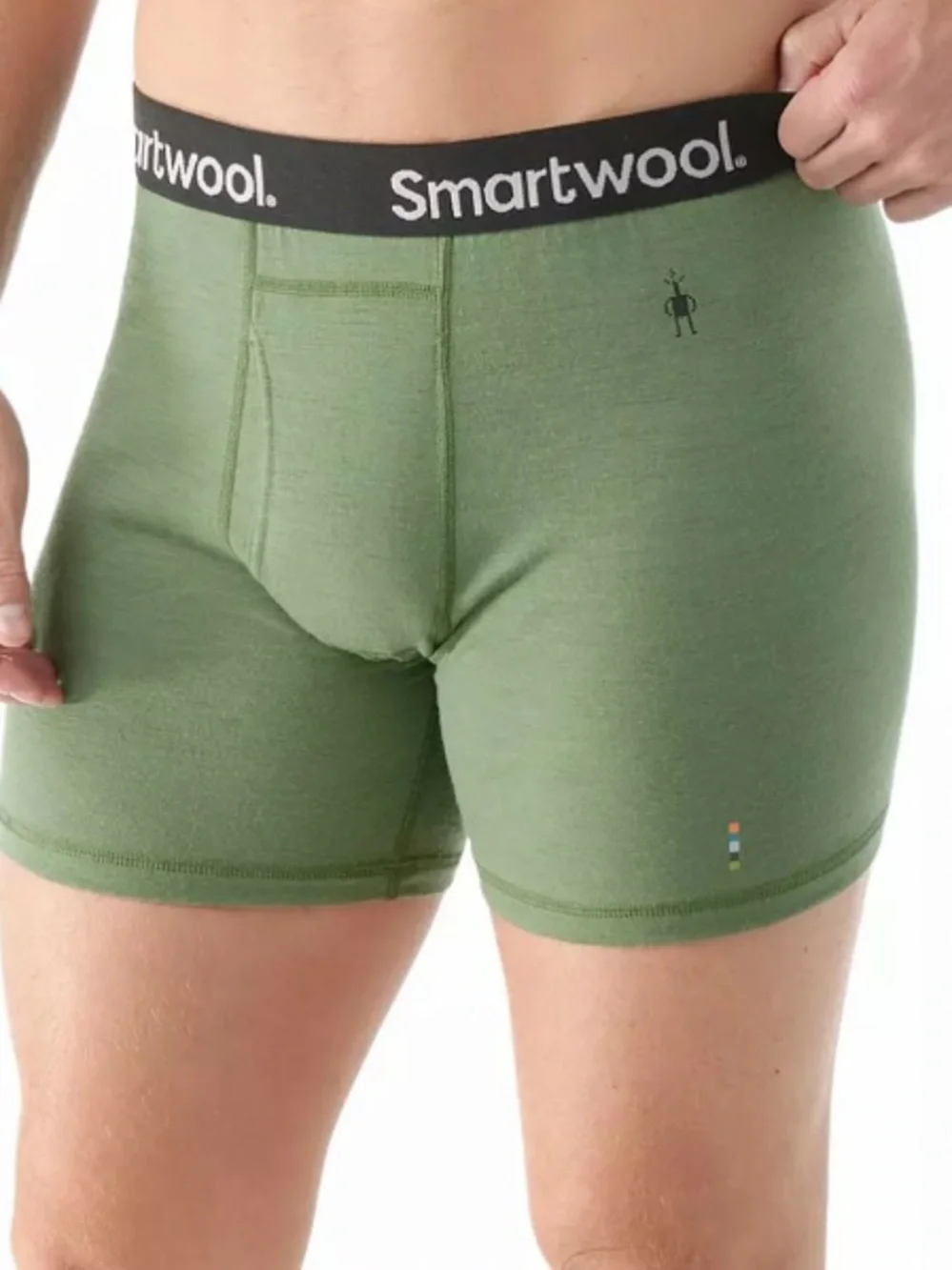 Smartwool Men’s Boxer Briefs Green with Black Waistband New with Tags